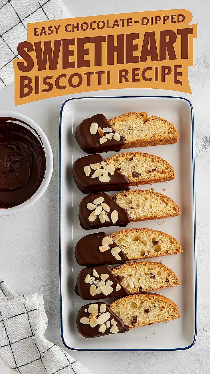 Chocolate-Dipped Sweetheart Biscotti