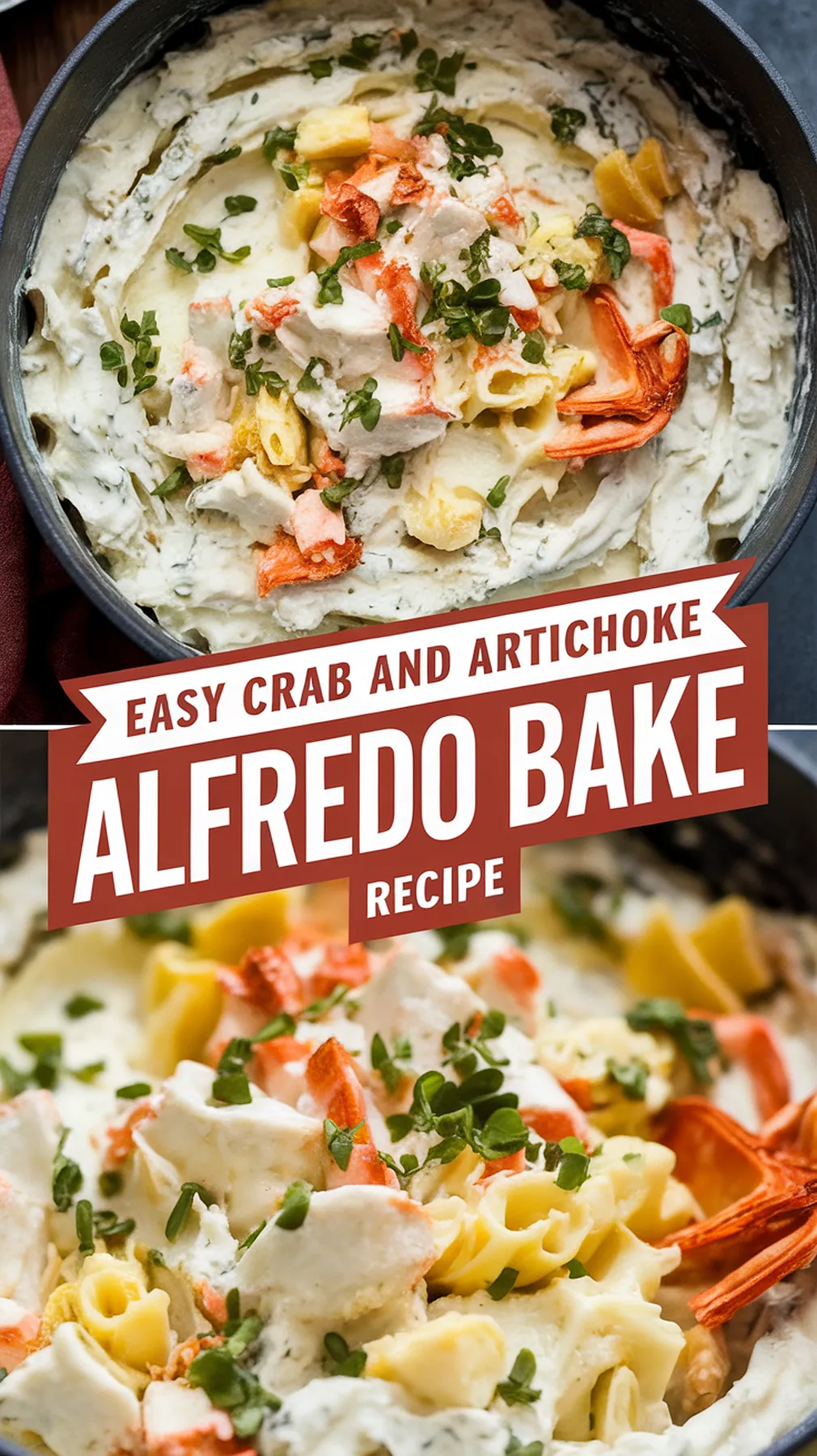 Crab and Artichoke Alfredo Bake