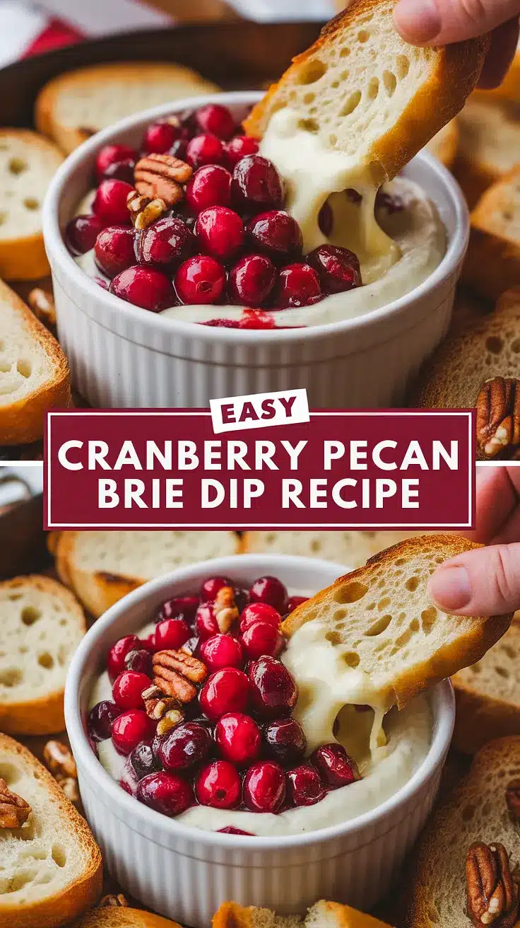 Cranberry Pecan Brie Dip