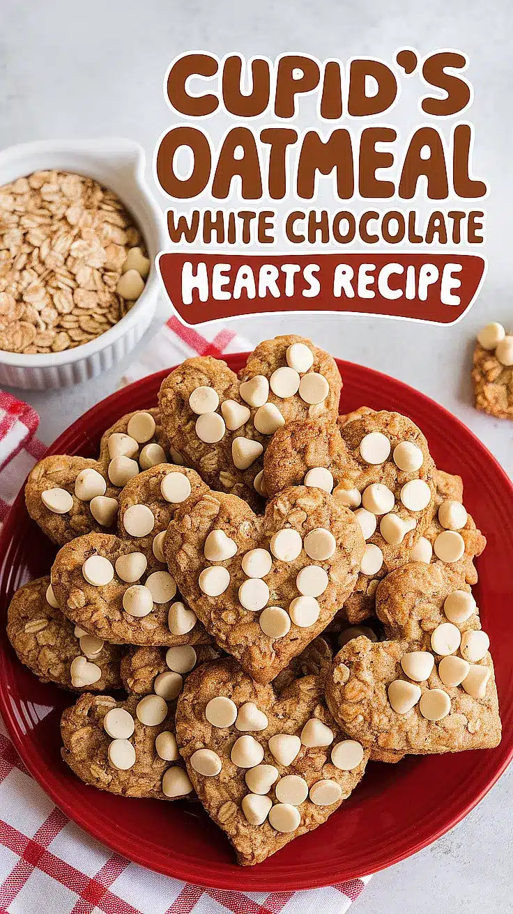 Cupid’s Oatmeal White Chocolate Hearts