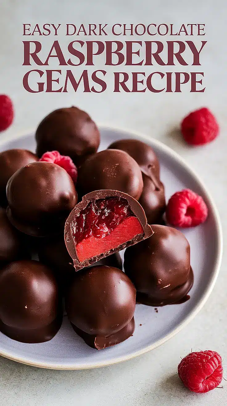 Dark Chocolate Raspberry Gems