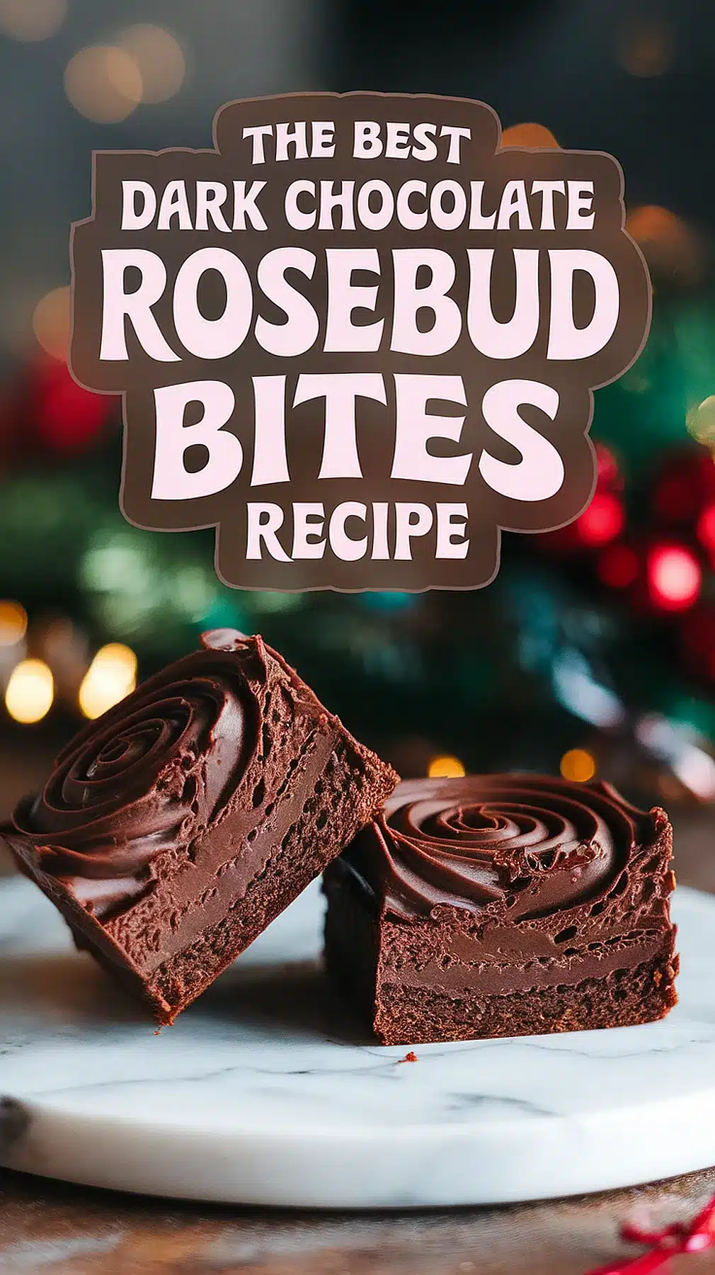 Dark Chocolate Rosebud Bites