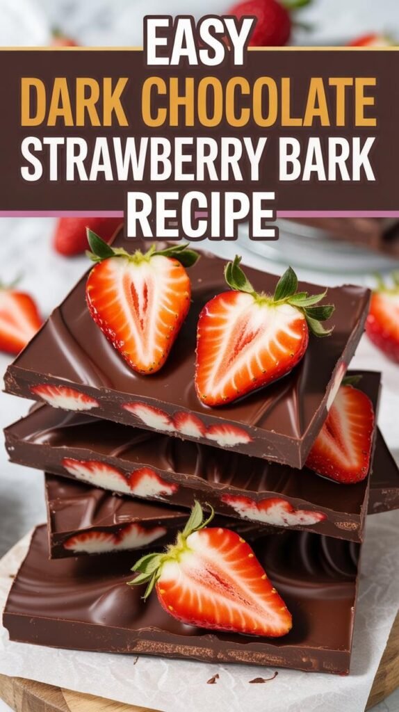 Dark Chocolate Strawberry Bark