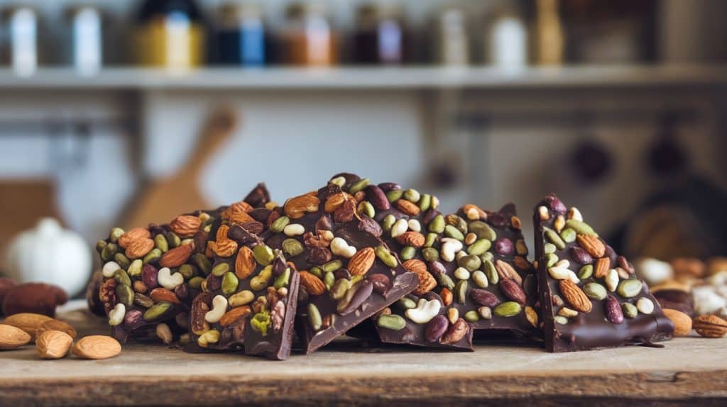 Dark Chocolate Bark with Nuts and Seeds