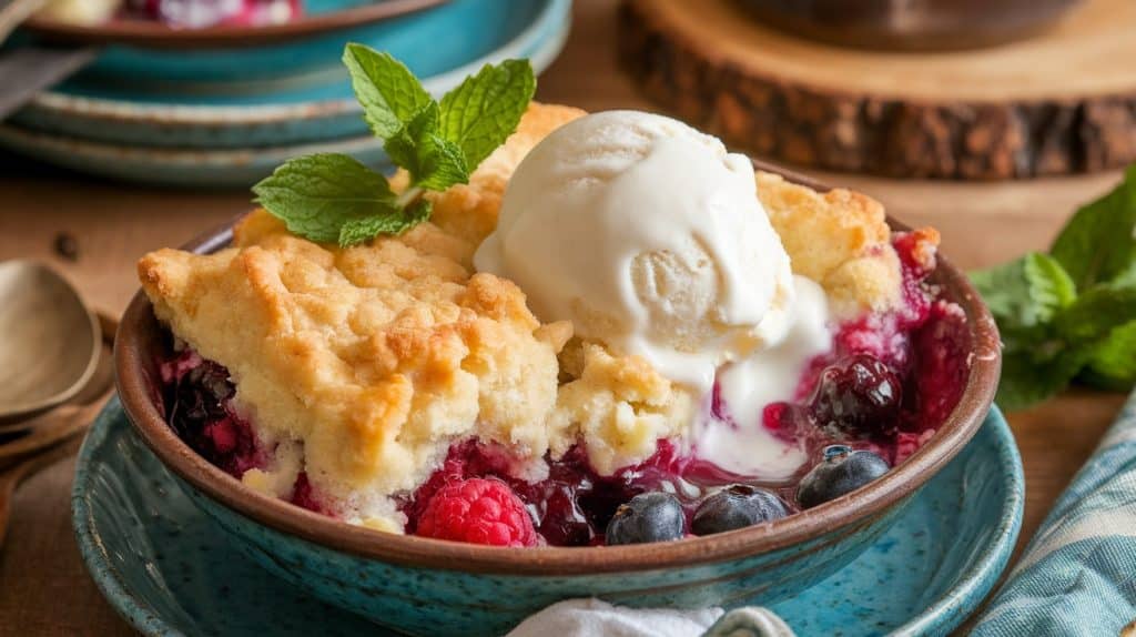 Microwave Berry Cobbler