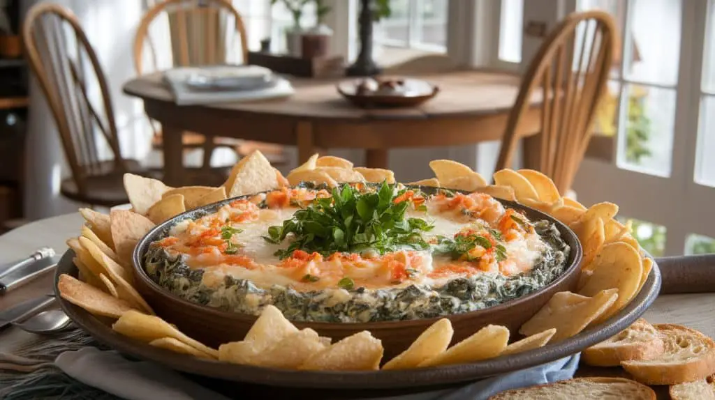 Hot Spinach, Crab, and Artichoke Dip