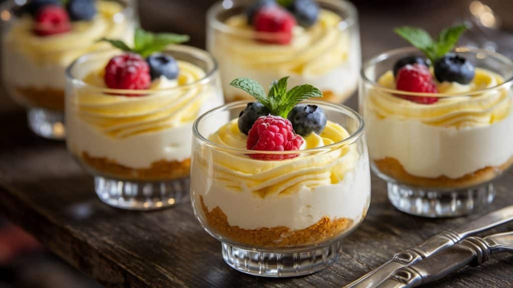 Low-Calorie Lemon Yogurt Cheesecake Cups