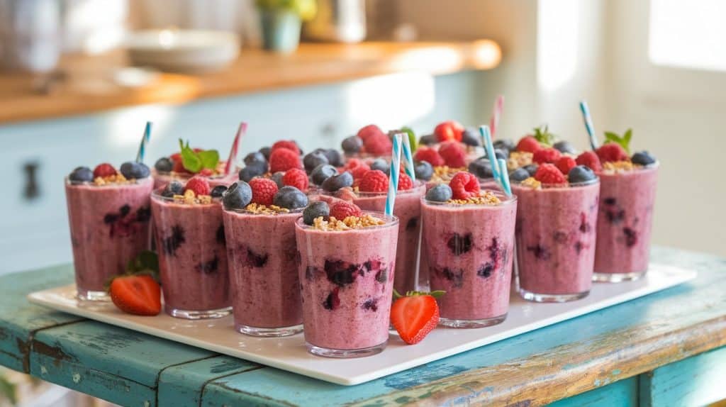 Frozen Mixed Berry Smoothie Cups