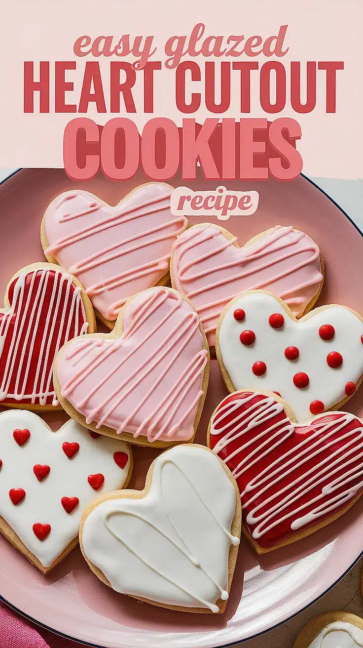 Glazed Heart Cutout Cookies