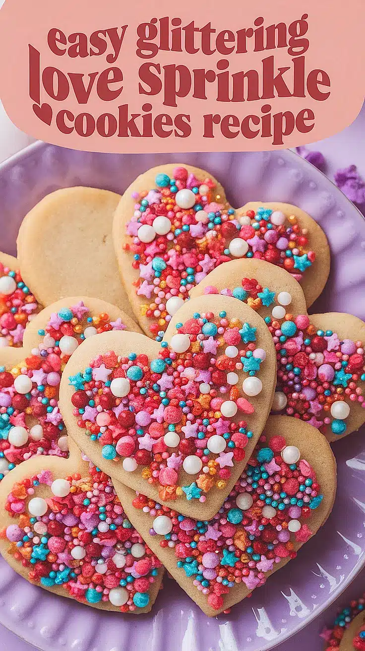 Glittering Love Sprinkle Cookies