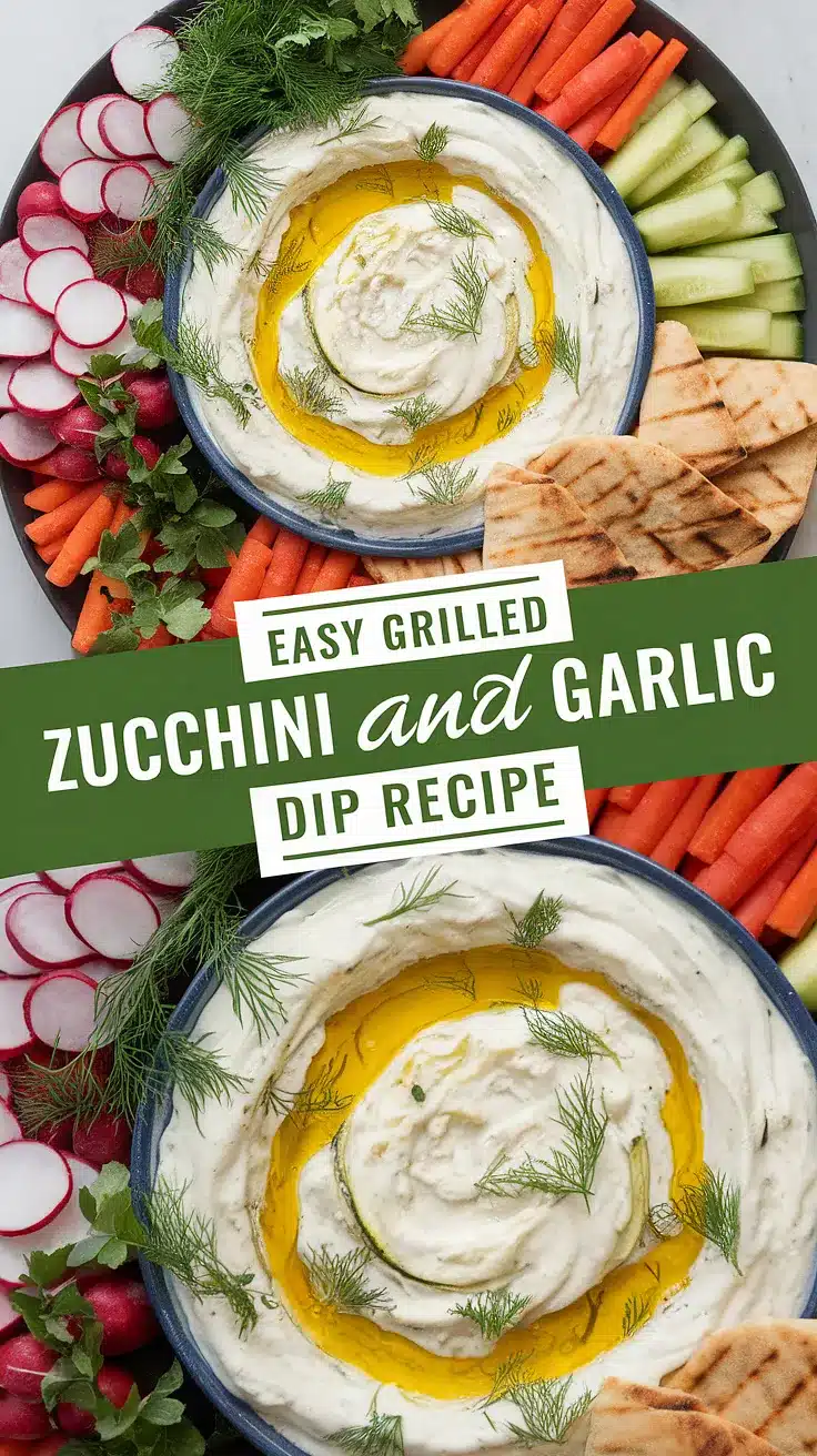 Grilled Zucchini and Garlic Dip

