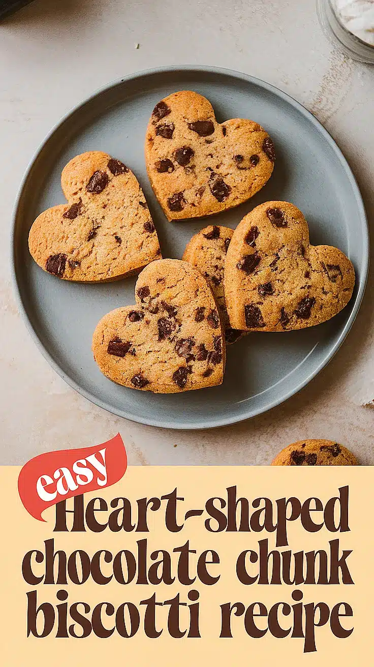 Heart-Shaped Chocolate Chunk Biscotti