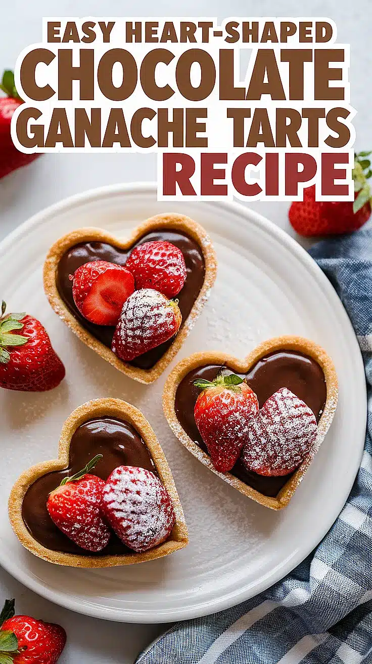 Heart-Shaped Chocolate Ganache Tarts