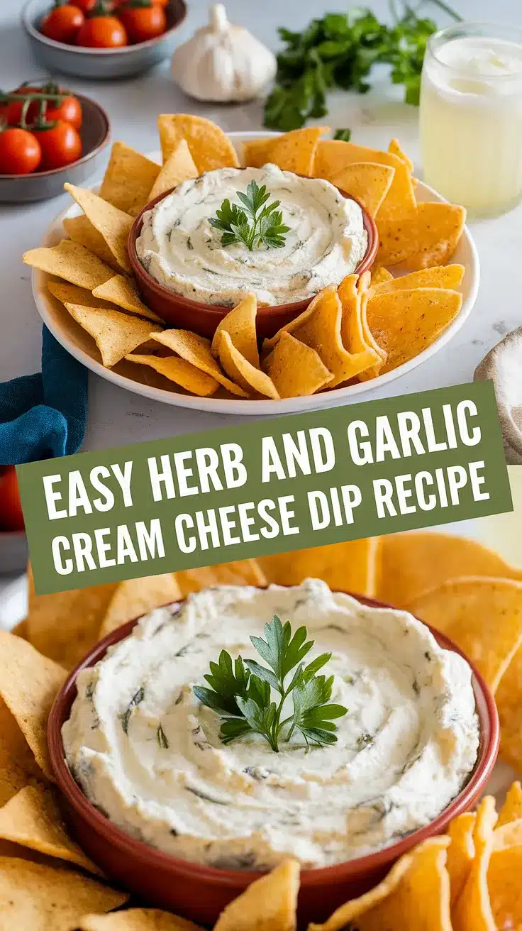 Herb and Garlic Cream Cheese Dip