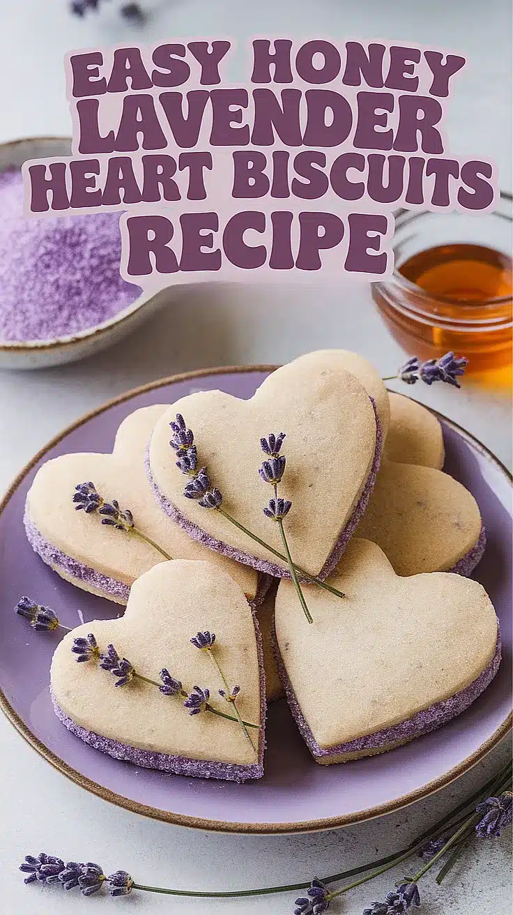 Honey Lavender Heart Biscuits