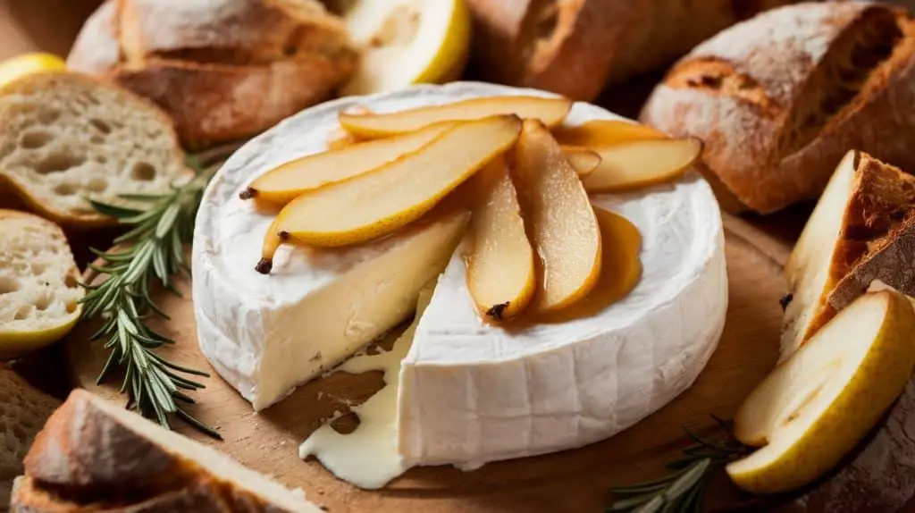 Baked Camembert with Caramelized Pears