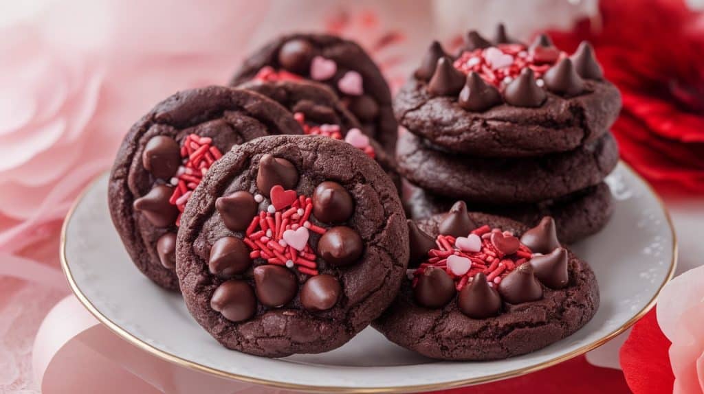 Double Chocolate Cupid's Cookies