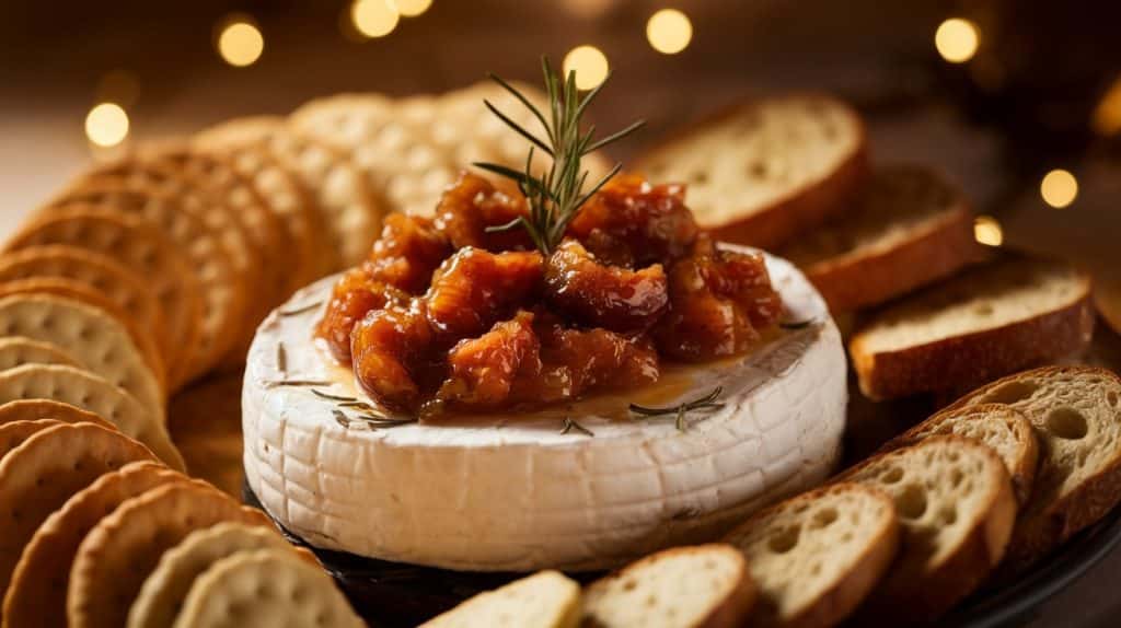 Warm Brie and Fig Chutney Dip