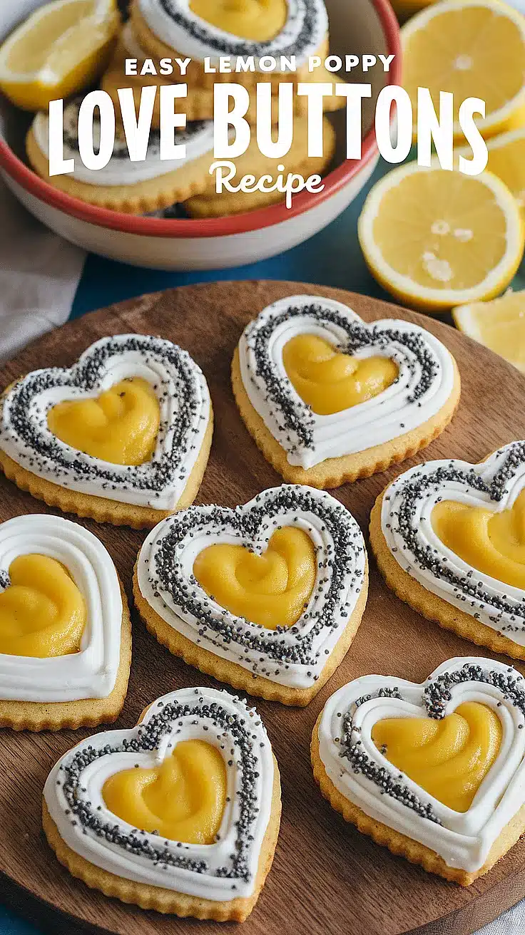 Lemon Poppy Love Buttons