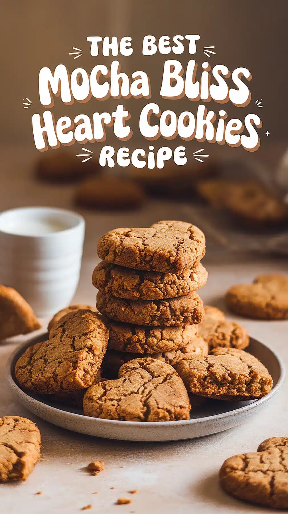 Mocha Bliss Heart Cookies