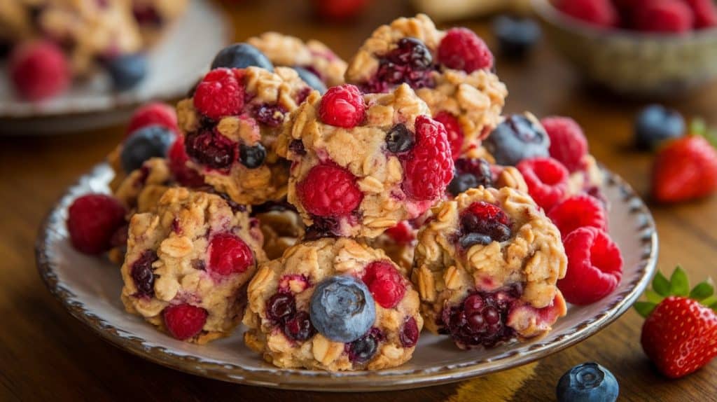 Berry and Oatmeal Cookie Bites