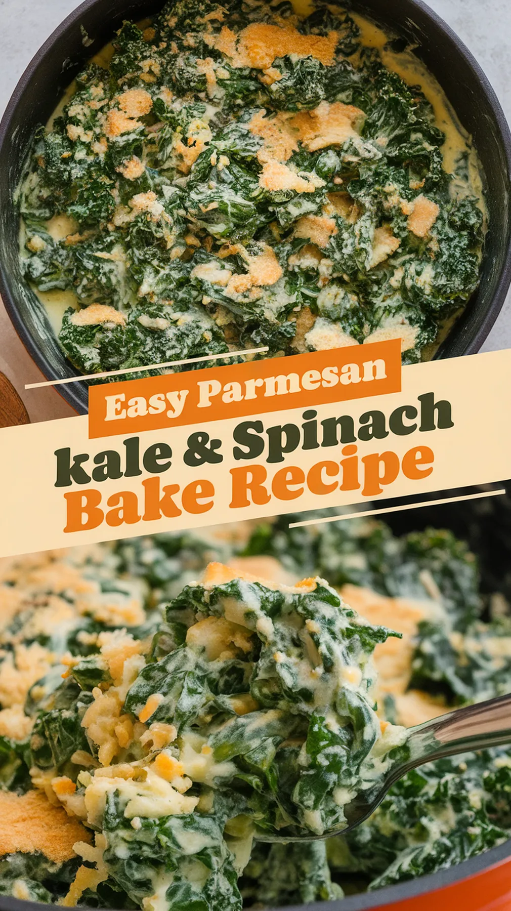 Parmesan Kale and Spinach Bake