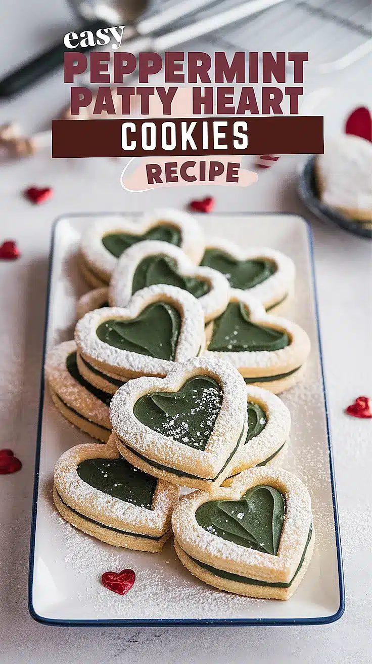 Peppermint Patty Heart Cookies