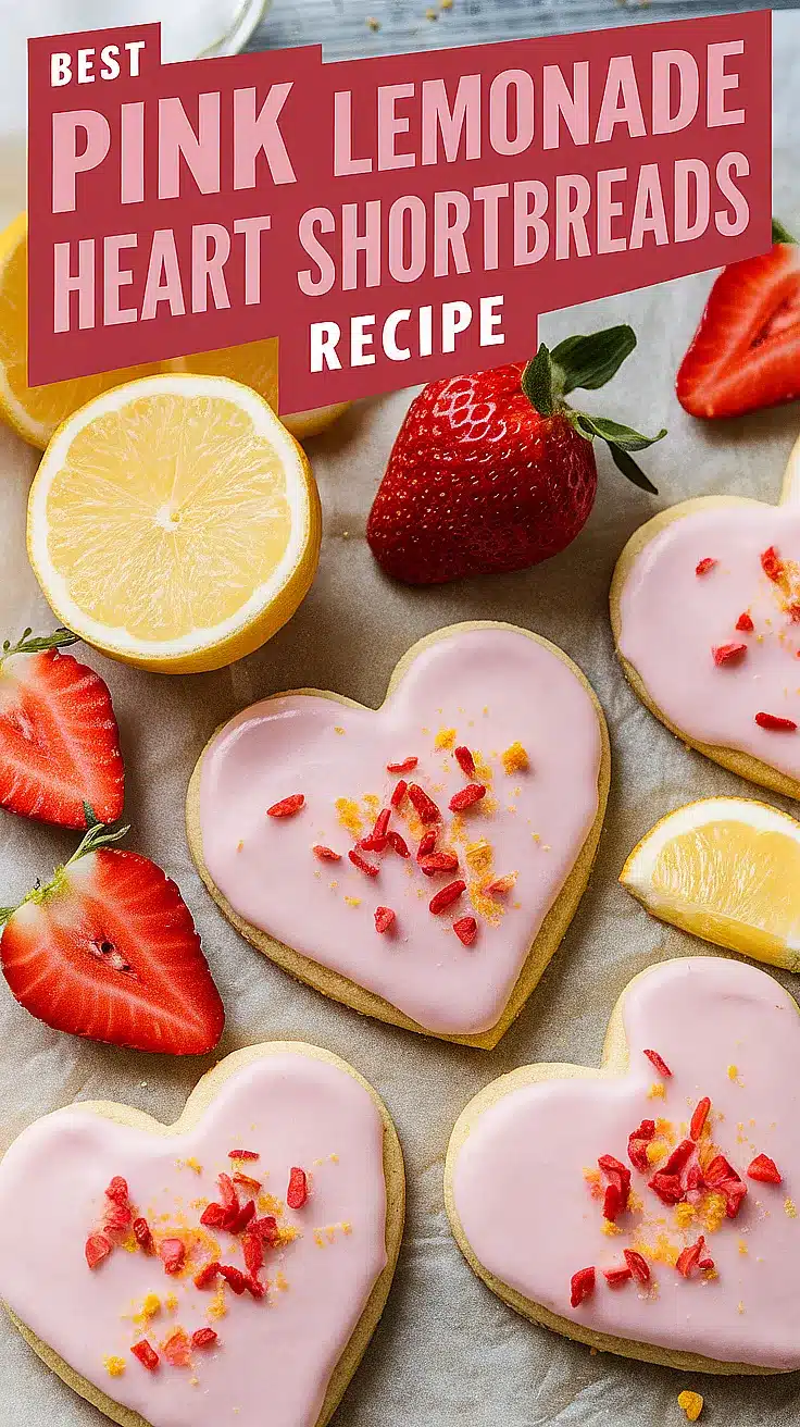 Pink Lemonade Heart Shortbreads