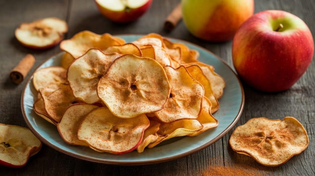 Microwave Cinnamon Apple Chips