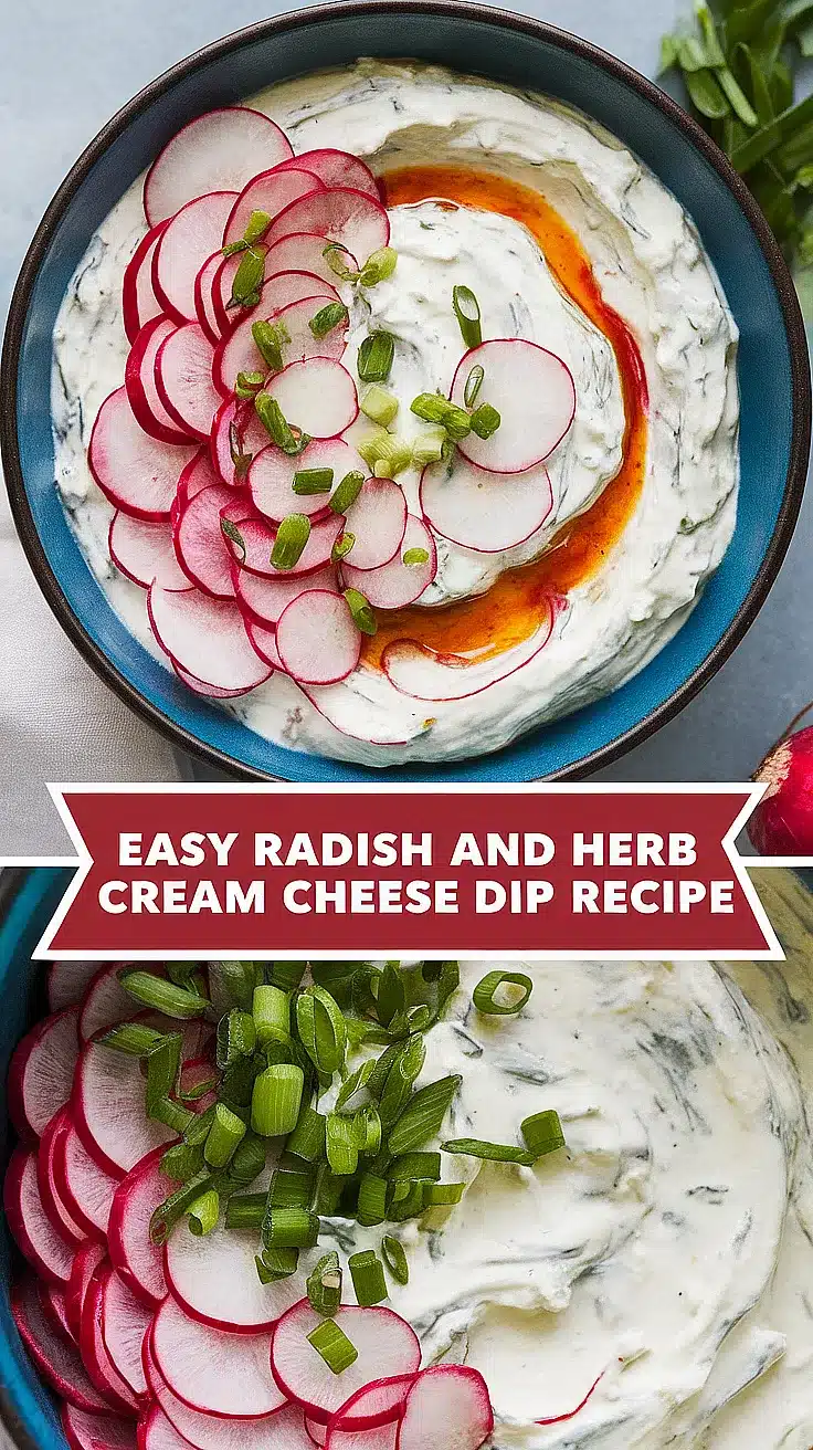 Radish and Herb Cream Cheese Dip