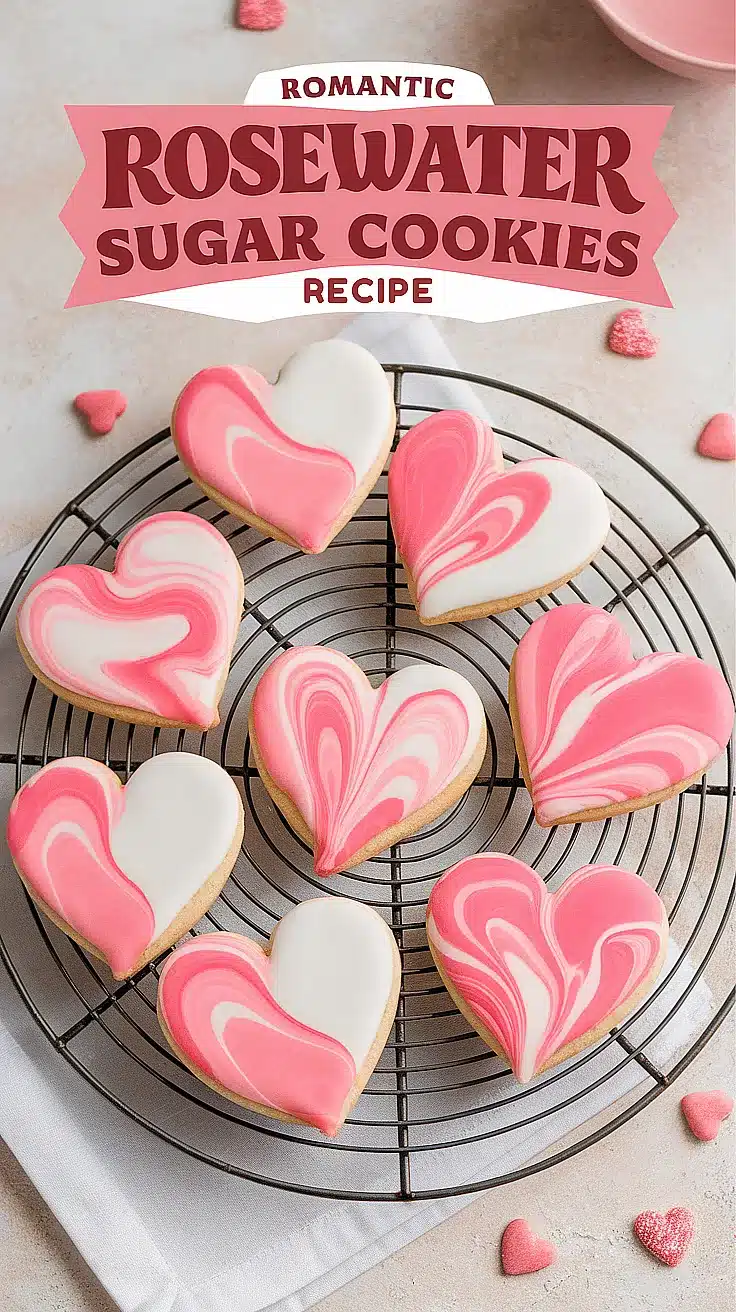 Romantic Rosewater Sugar Cookies