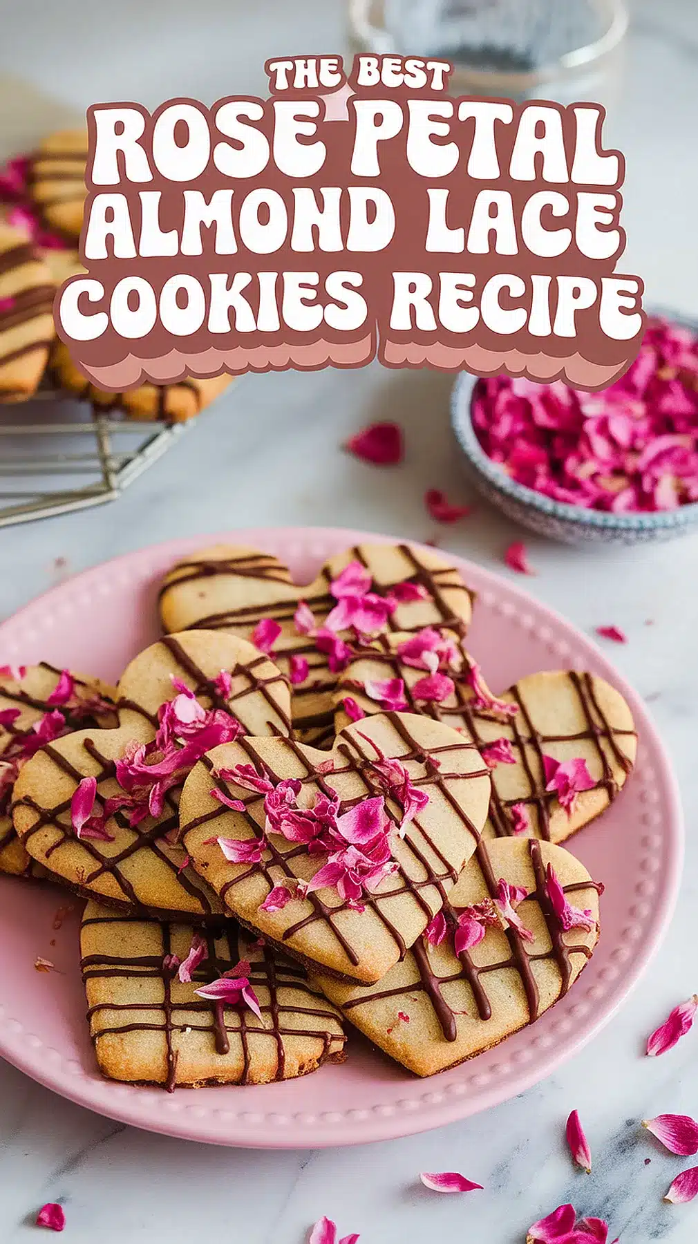 Rose Petal Almond Lace Cookies