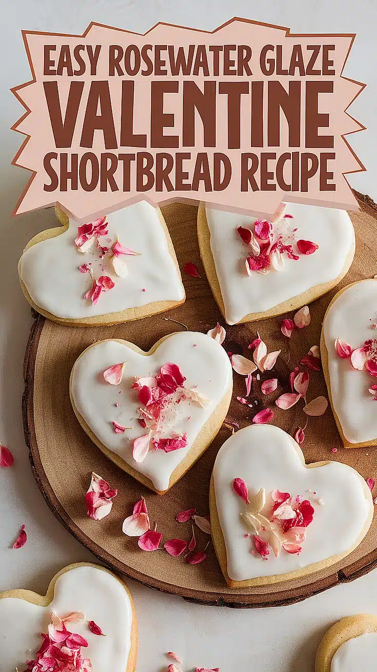 Rosewater Glaze Valentine Shortbread