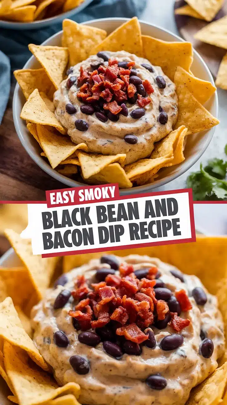 Smoky Black Bean and Bacon Dip