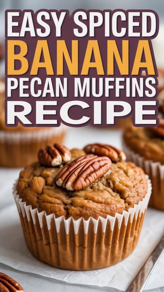 Spiced Banana Pecan Muffins