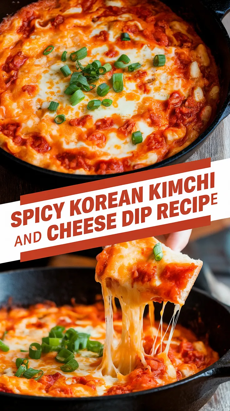 Spicy Korean Kimchi and Cheese Dip