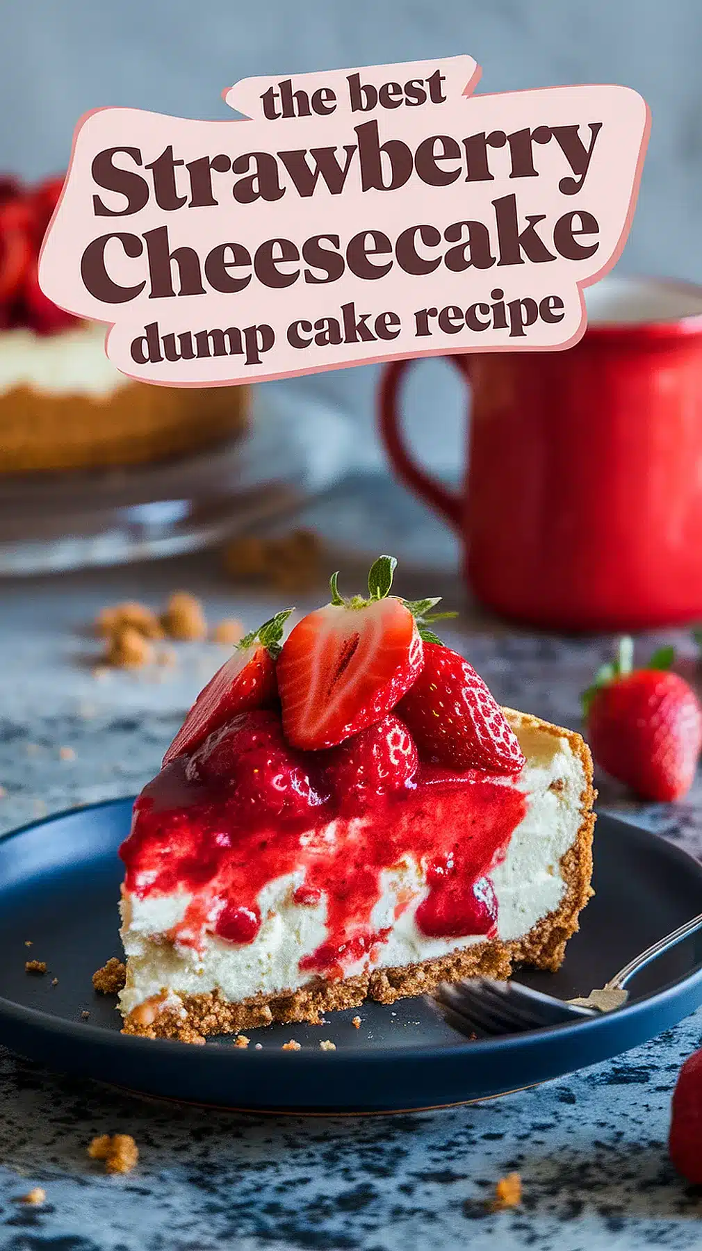 Strawberry Cheesecake Dump Cake