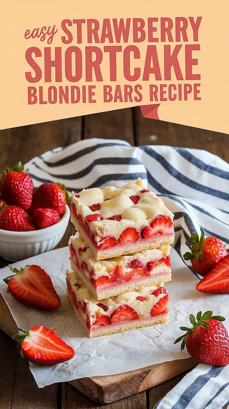 Strawberry Shortcake Blondie Bars