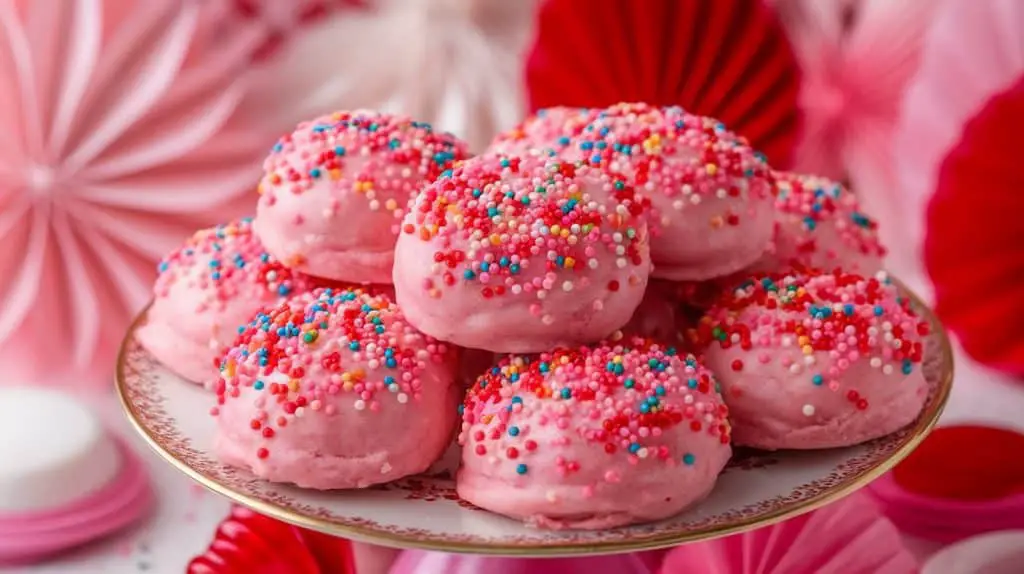 Pink Confetti Valentine Rounds