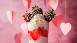 Valentine’s Chocolate Covered Strawberry Float