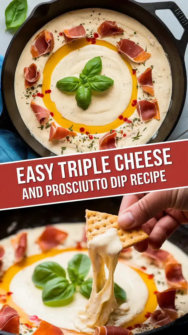 Triple Cheese and Prosciutto Dip