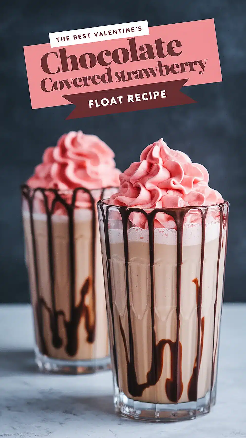 Valentine’s Chocolate Covered Strawberry Float