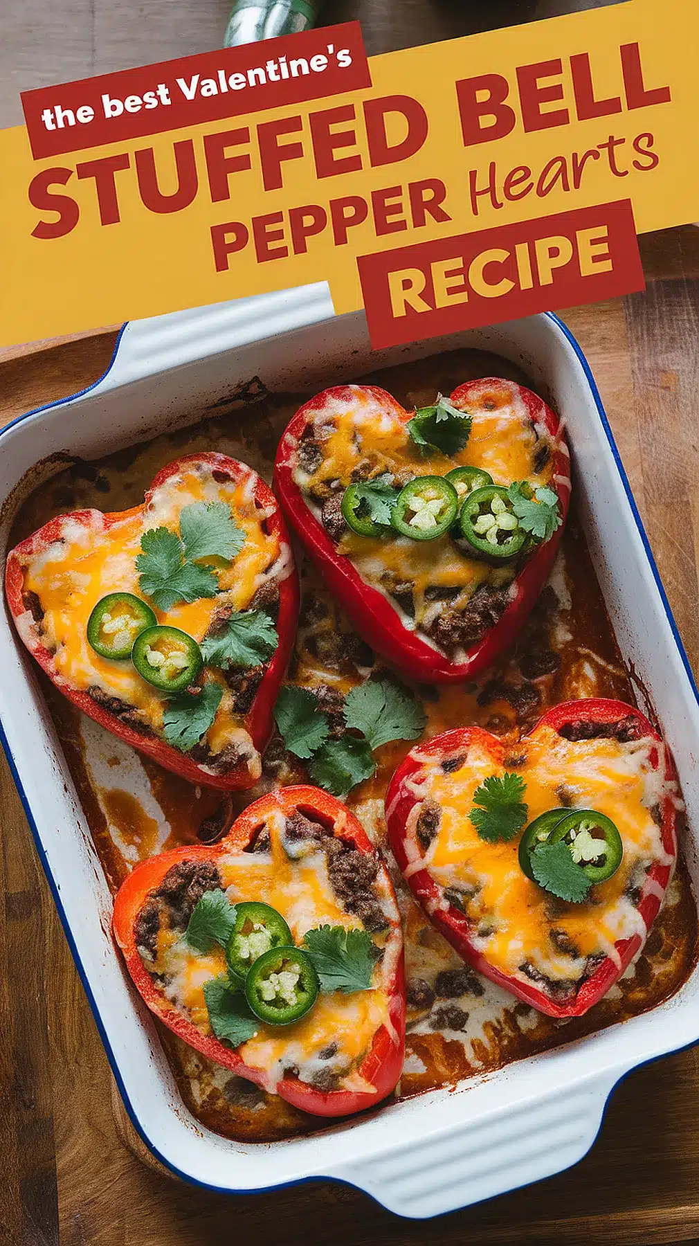 Valentine’s Stuffed Bell Pepper Hearts