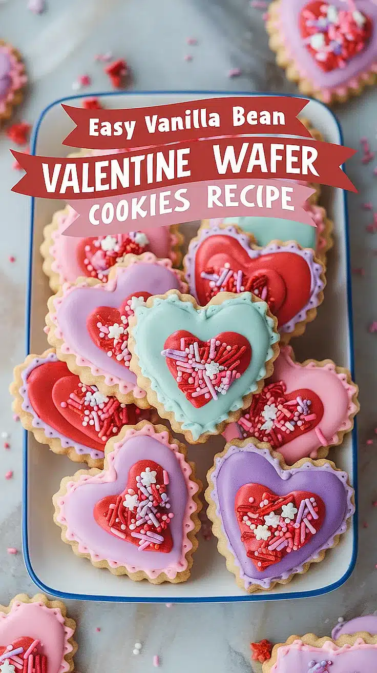 Vanilla Bean Valentine Wafer Cookies