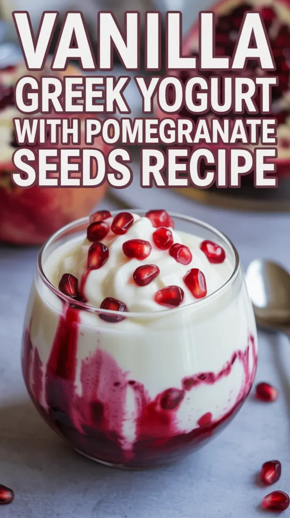 Vanilla Greek Yogurt with Pomegranate Seeds