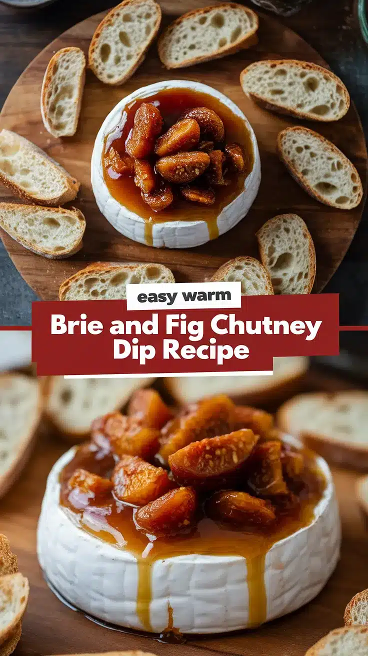 Warm Brie and Fig Chutney Dip