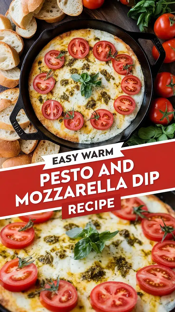 Warm Pesto and Mozzarella Dip