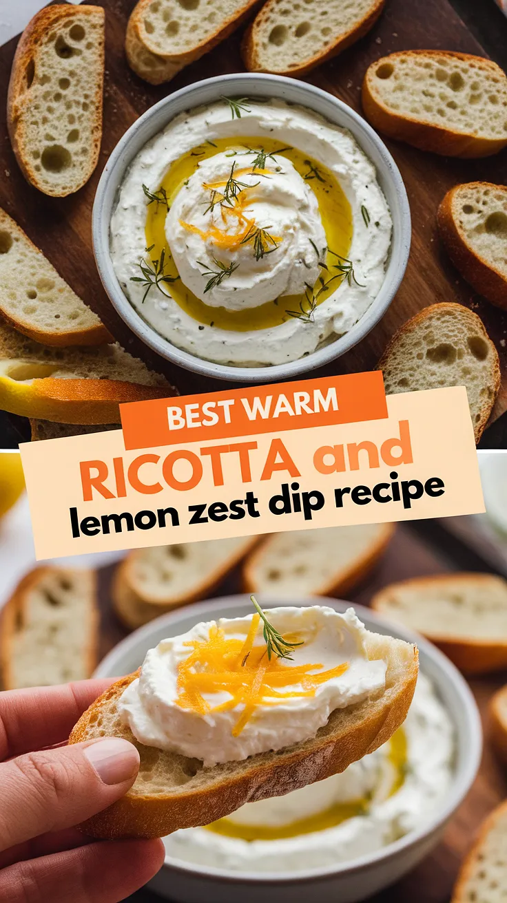 Warm Ricotta and Lemon Zest Dip


