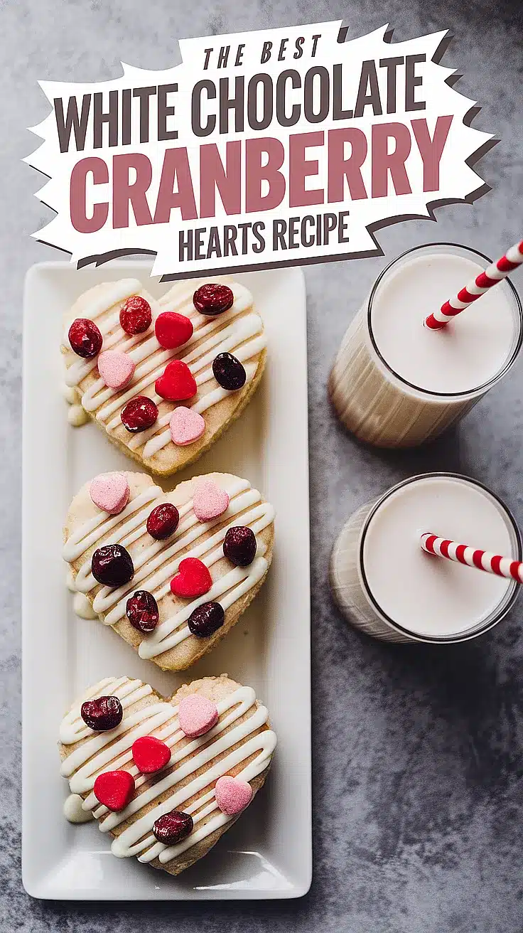 White Chocolate Cranberry Hearts