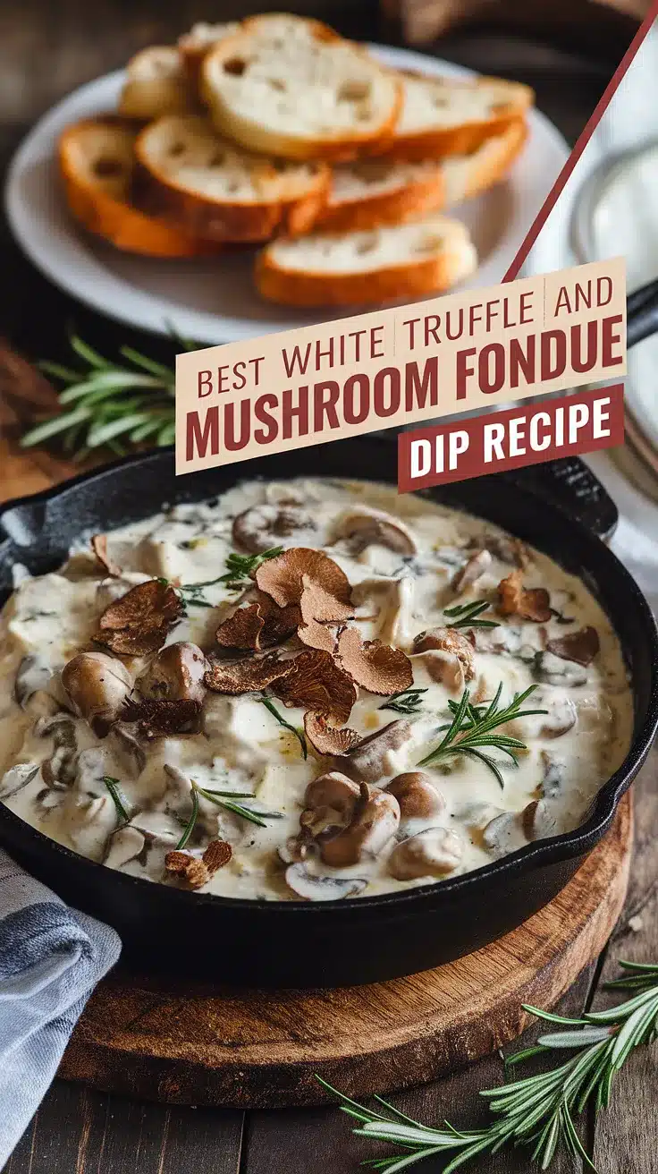 White Truffle and Mushroom Fondue Dip